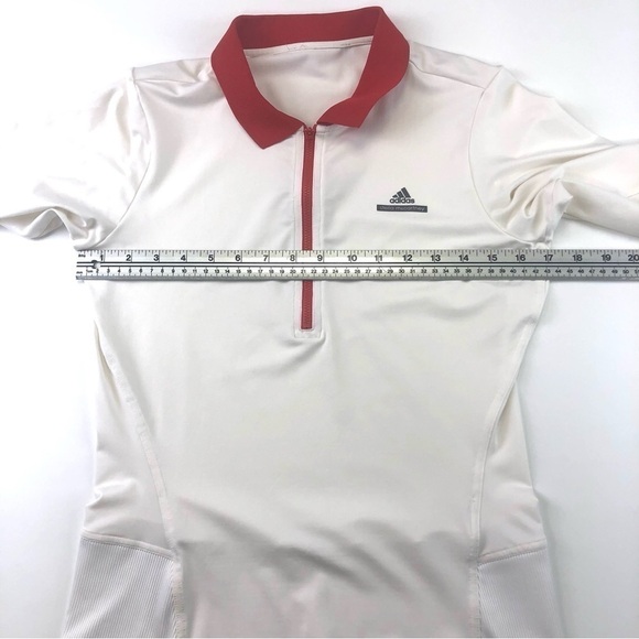 STELLA McCartney Adidas sport top Small 3/4 sleeve collar quarter zip Preppy - Picture 5 of 7